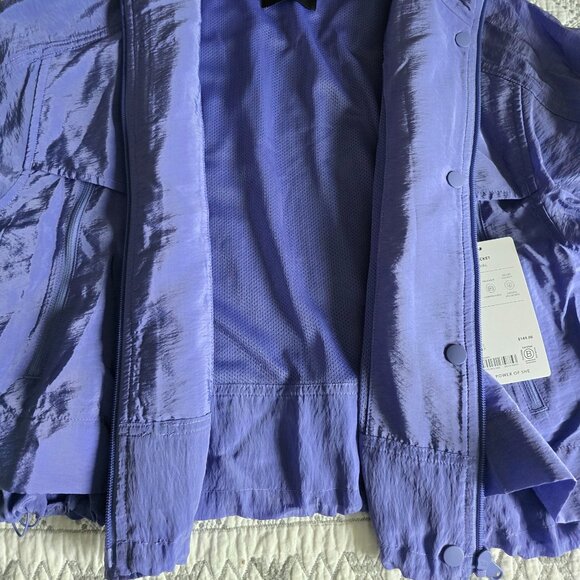Athleta Arrival Rain Jacket Dark Adonis Blue (purple) Oversized Small NWT - Picture 9 of 13